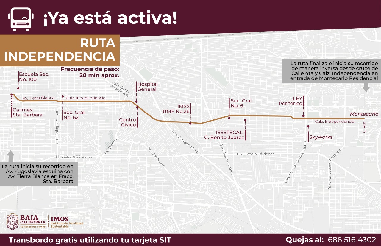 Nueva ruta de transporte en Mexicali. Acá te decimos por dónde pasa. 3 WhatsApp Image 2022 04 19 at 3.13.15 PM