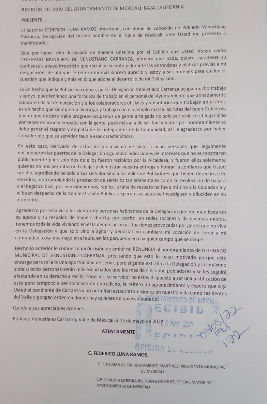 Renuncia 