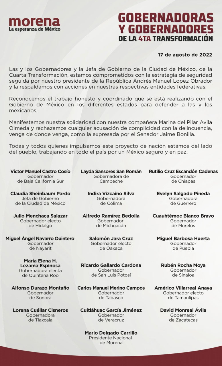 gobernadores de Morena