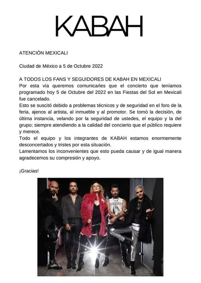 Kabha cancela