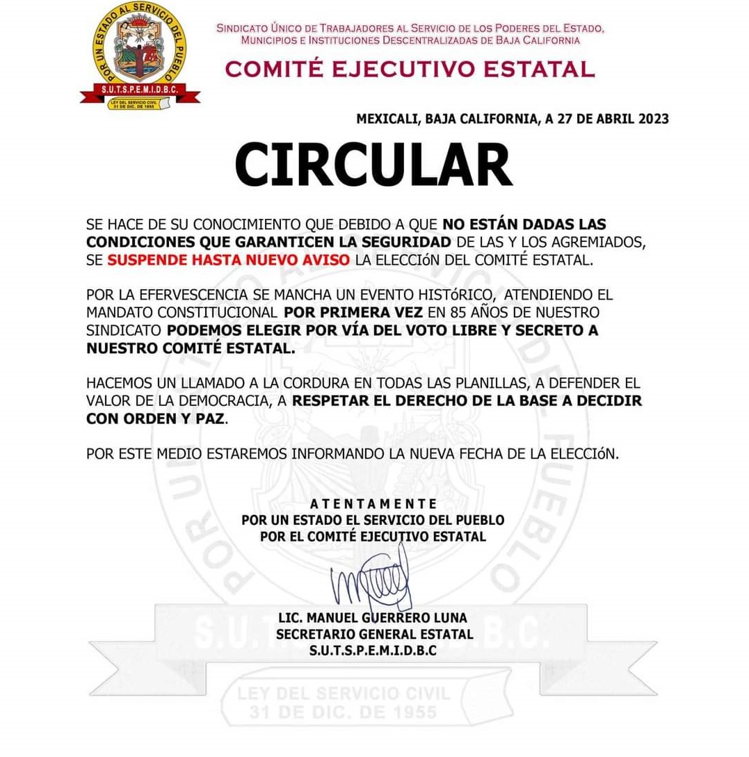 elección burócratas circular
