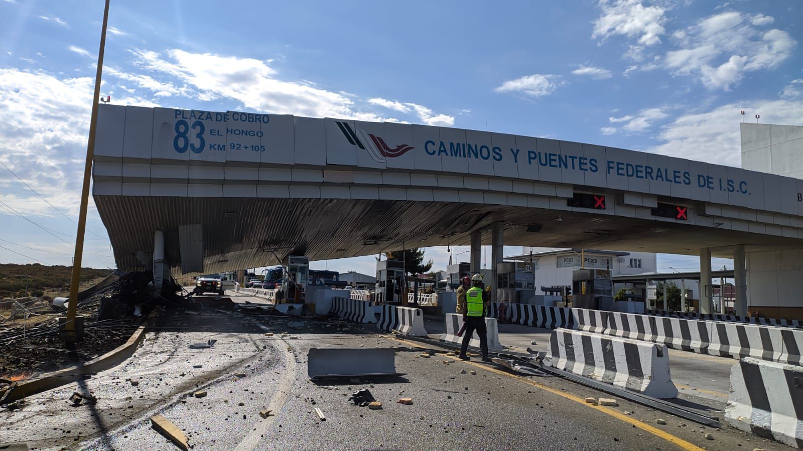 Colapsó caseta de El Hongo por accidente 1 Caseta El hongo
