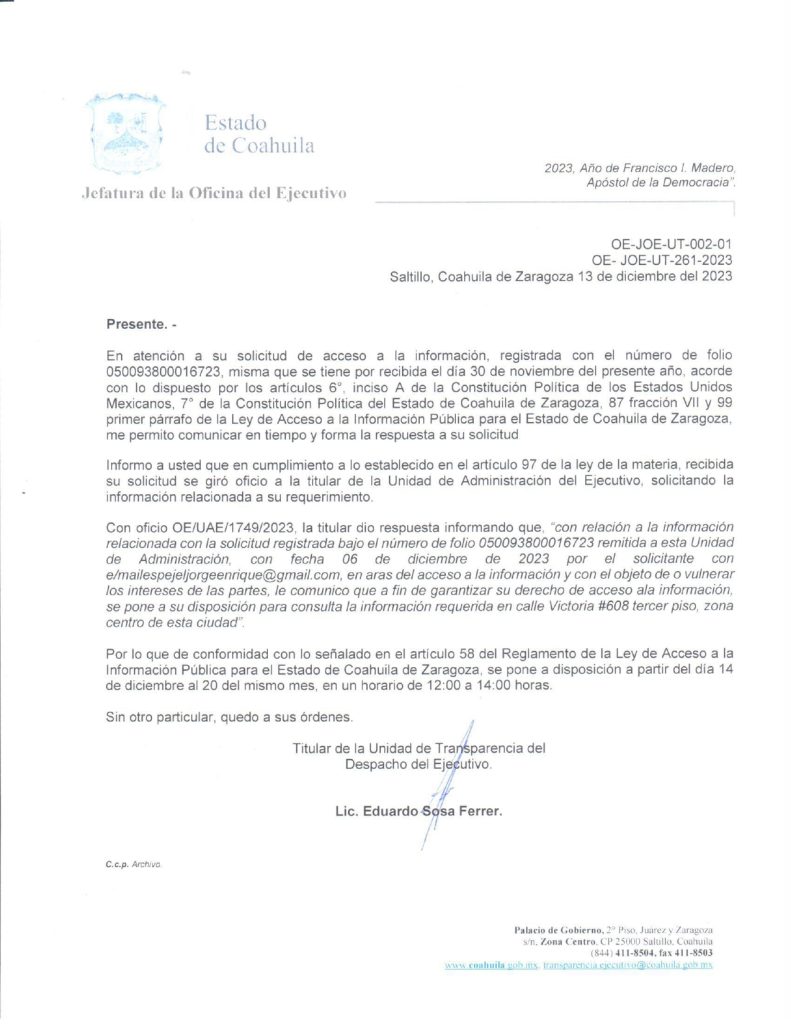 Miguel Riquelme se despidió del gobierno de Coahuila con conciertos y opacidad 5 CAPTURA 1 CONSULTA EN SALTILLO page 0001
