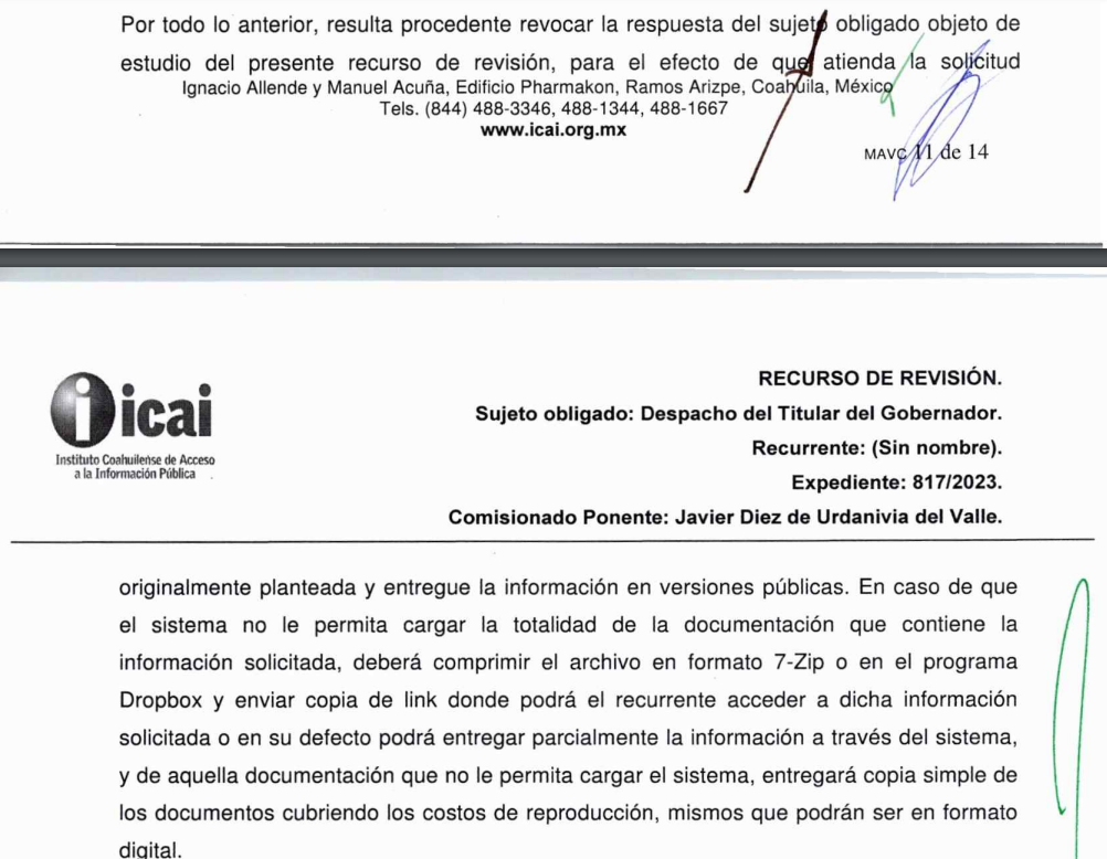 Miguel Riquelme se despidió del gobierno de Coahuila con conciertos y opacidad 6 CAPTURA 2 RECURSO DE REVISION