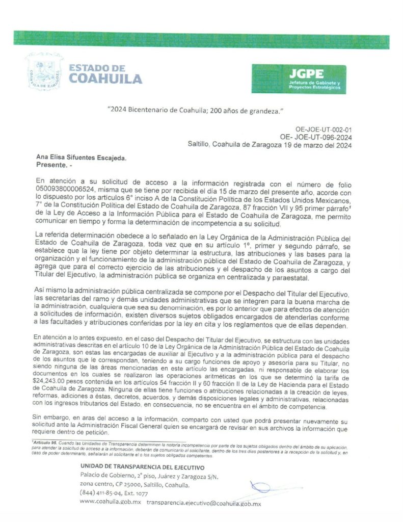 Miguel Riquelme se despidió del gobierno de Coahuila con conciertos y opacidad 7 CAPTURA 3 ADMINISTRACION FISCAL page 0001
