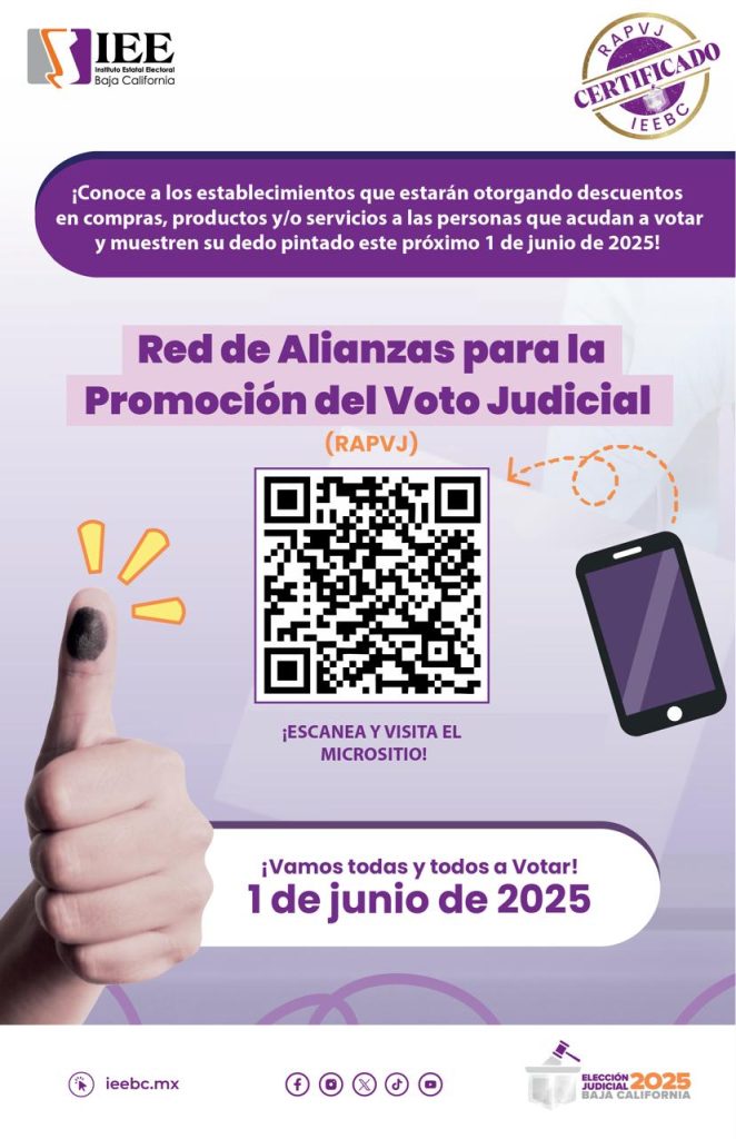 Elección Judicial: Más de 100 establecimientos ofrecerán promociones por votar 1 132