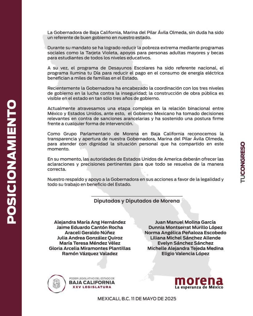 Morena respalda a Marina del Pilar; exige no lucrar políticamente 2 495605487 1145865437577673 6531489315812825589 n