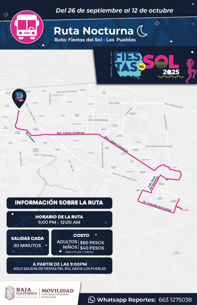 Habrá ruta nocturna de transporte durante Fiestas del Sol 1 fiestas del sol ruta
