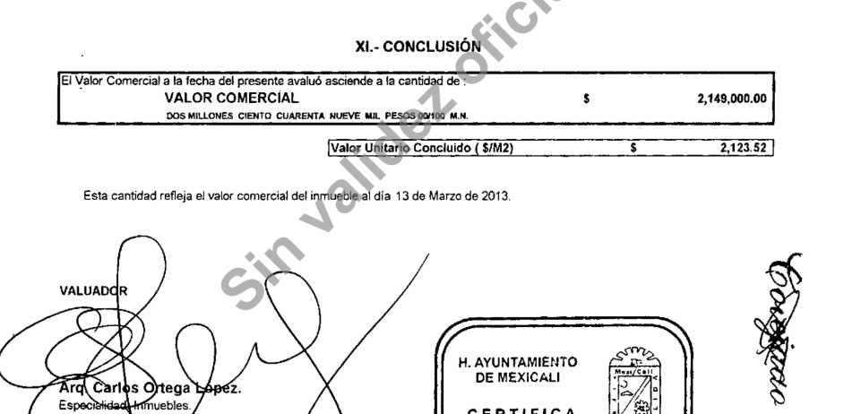 valor comercial
