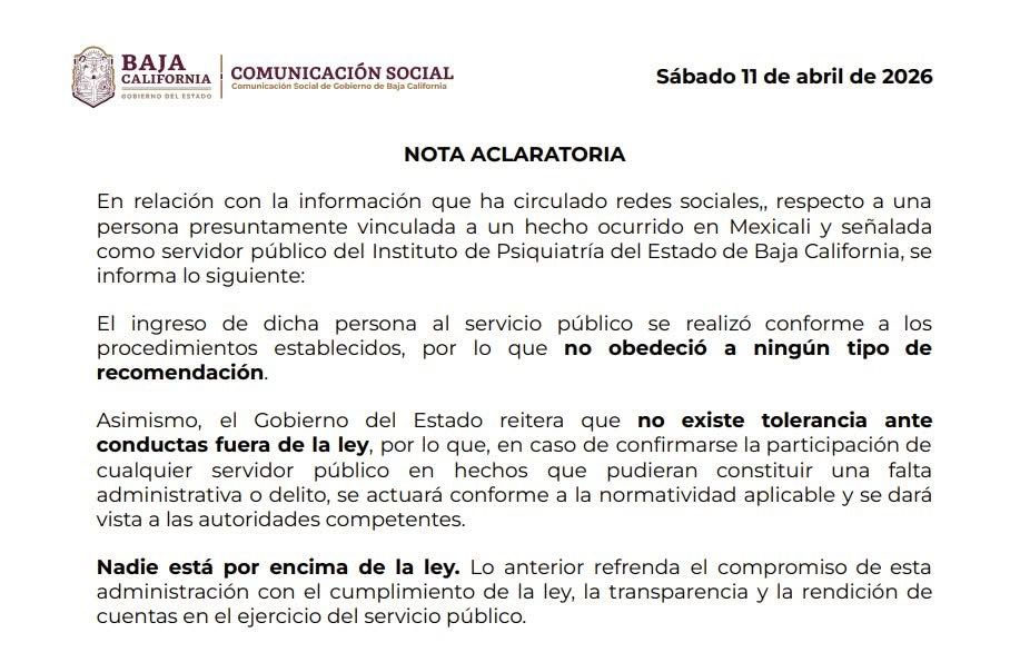 nota aclaratoria